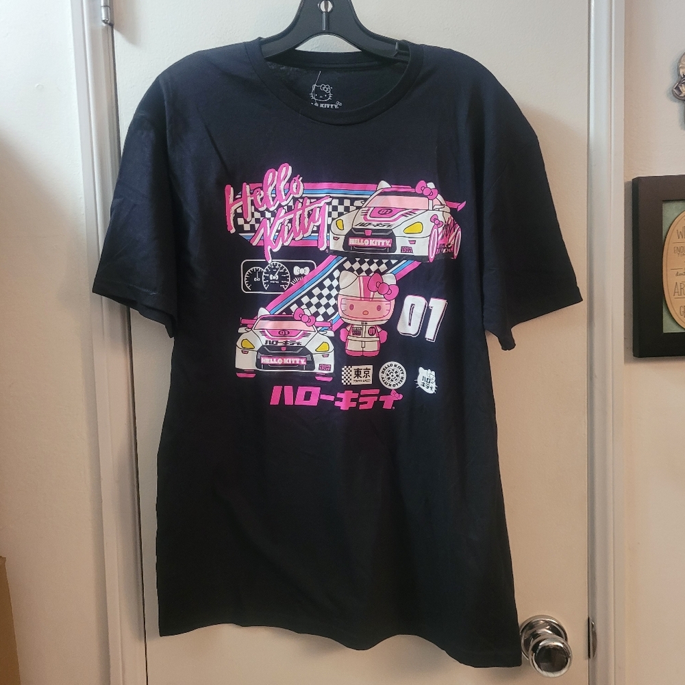 Hello Kitty Black and Pink Short Sleeve Tee